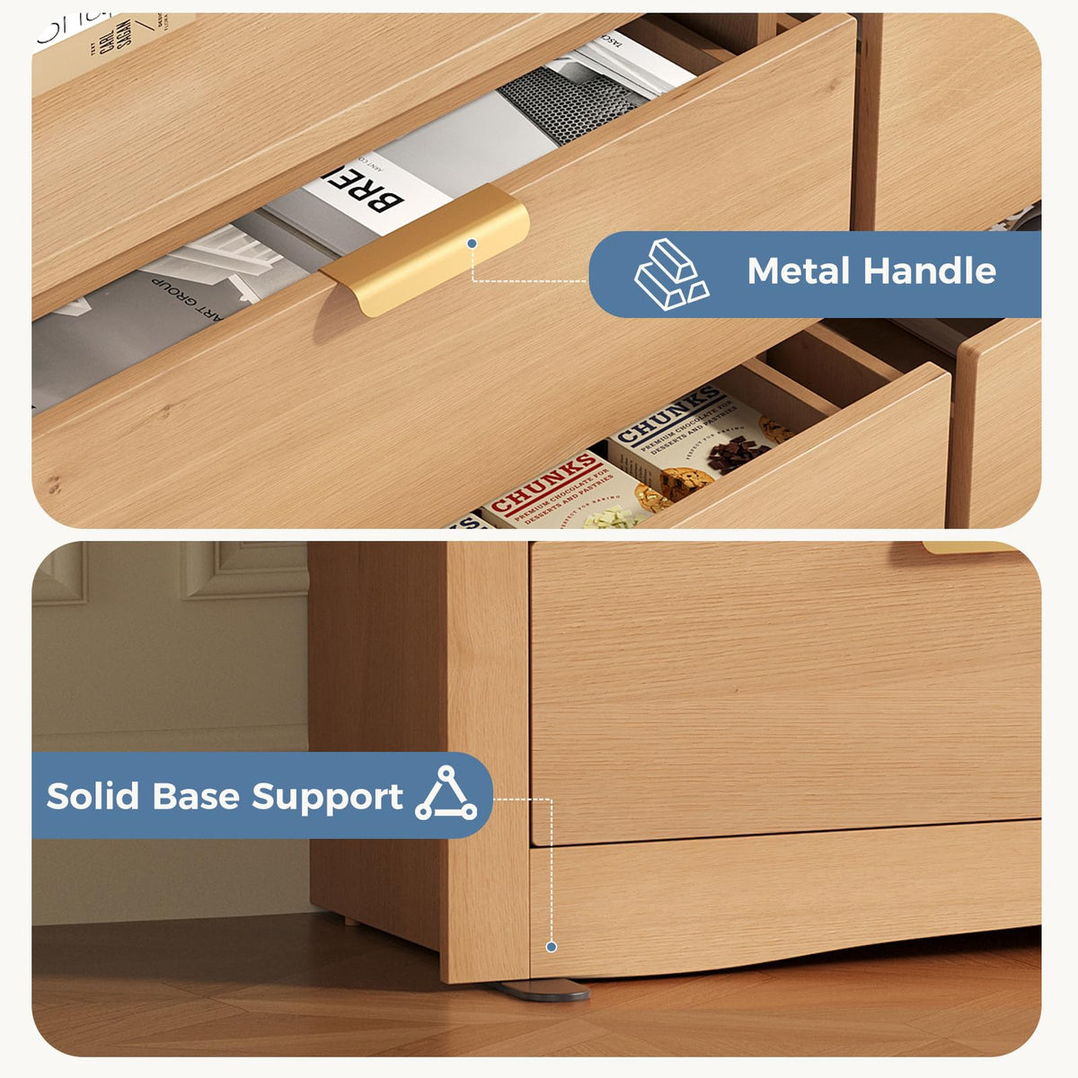 6 Drawer Wood Storage Cabinet Z158219