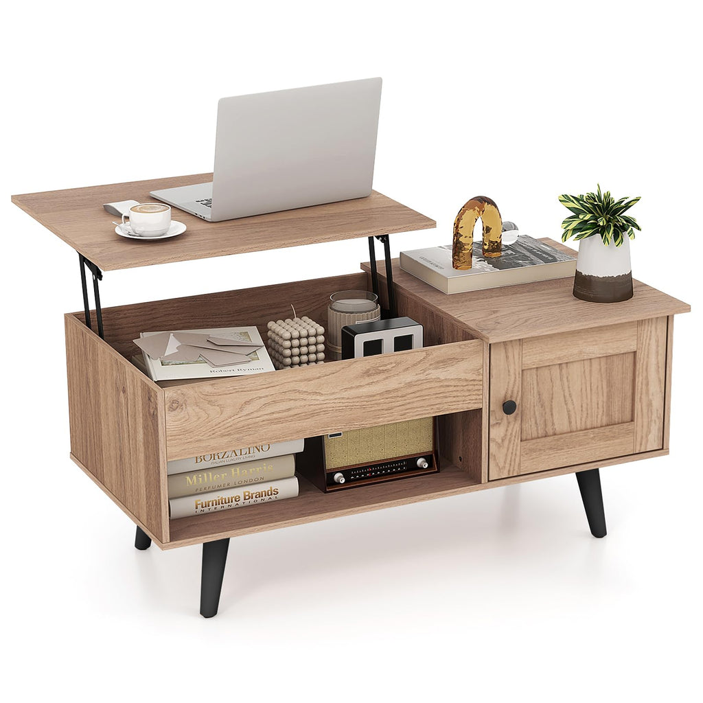 Lift Top Coffee Table with Storage and Hidden Compartment Q2793