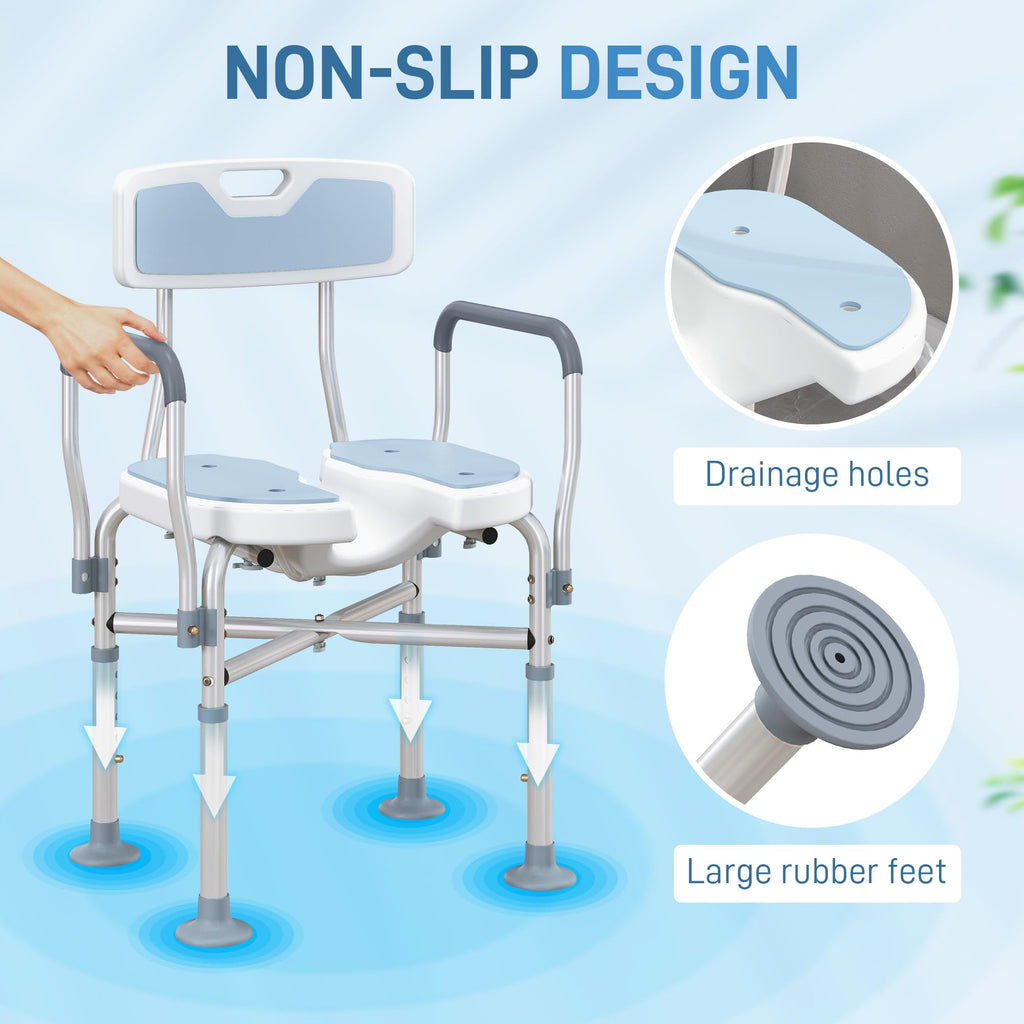 Padded Shower Chair with Arms and Back M18152