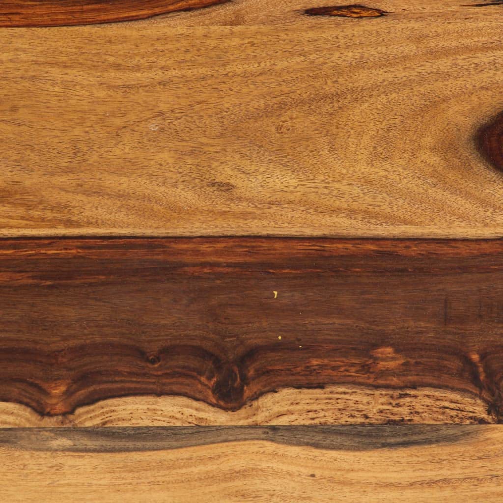 Brown Solid Sheesham Wood Steel Coffee Table G190818
