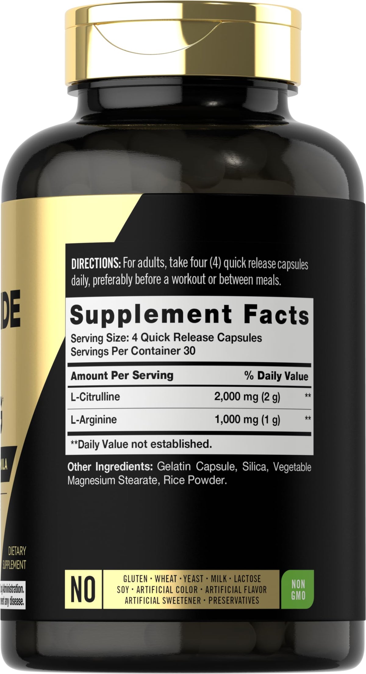 Nitric Oxide Supplement 3000mg 120 Capsules C44194