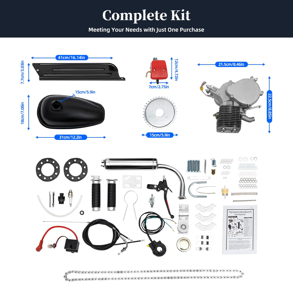 100CC 2-Stroke Bicycle Motor Kit P706