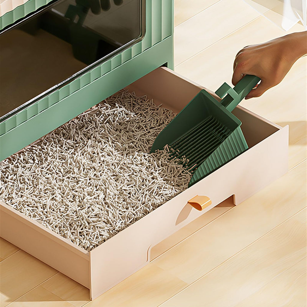 Foldable Cat Litter Box with Lid C596147