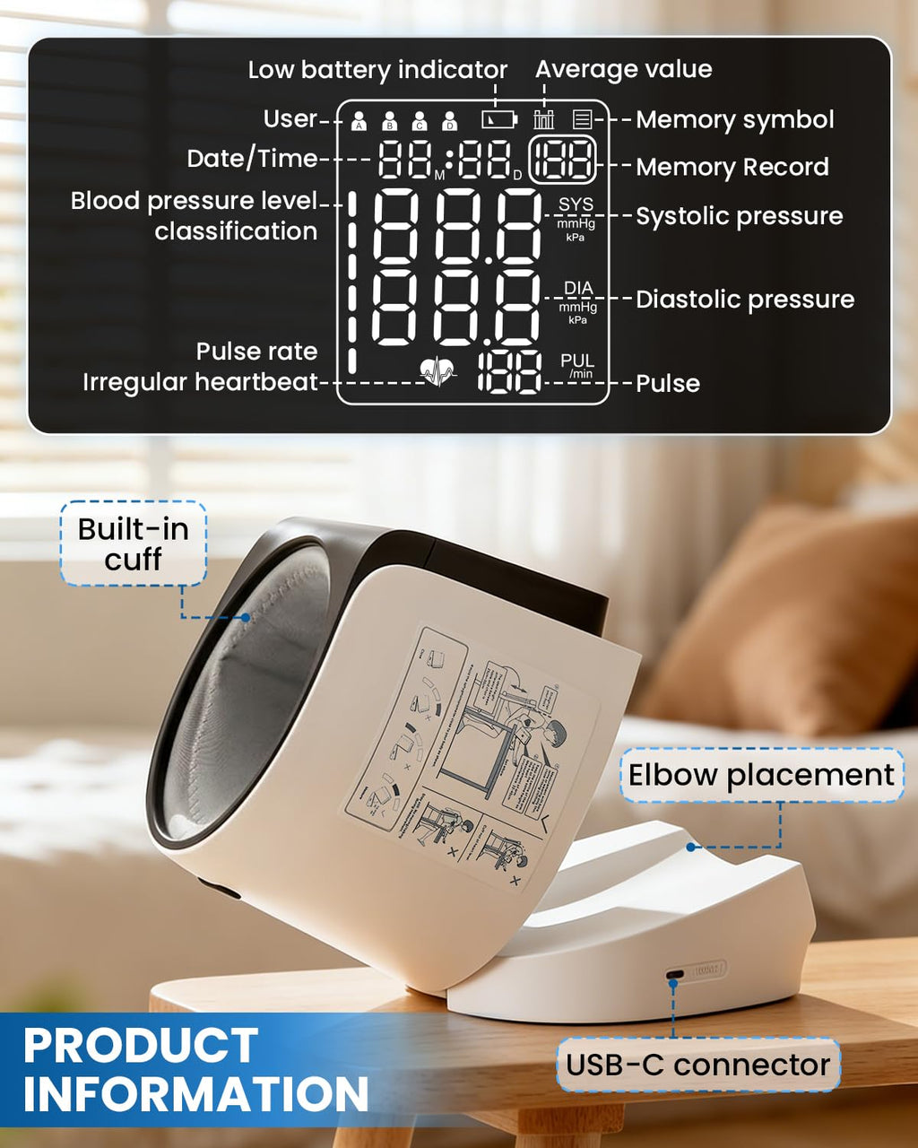 Blood Pressure Monitor Upper Arm B741