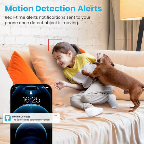 2K Indoor Security Camera with Motion Detection Night Vision M737