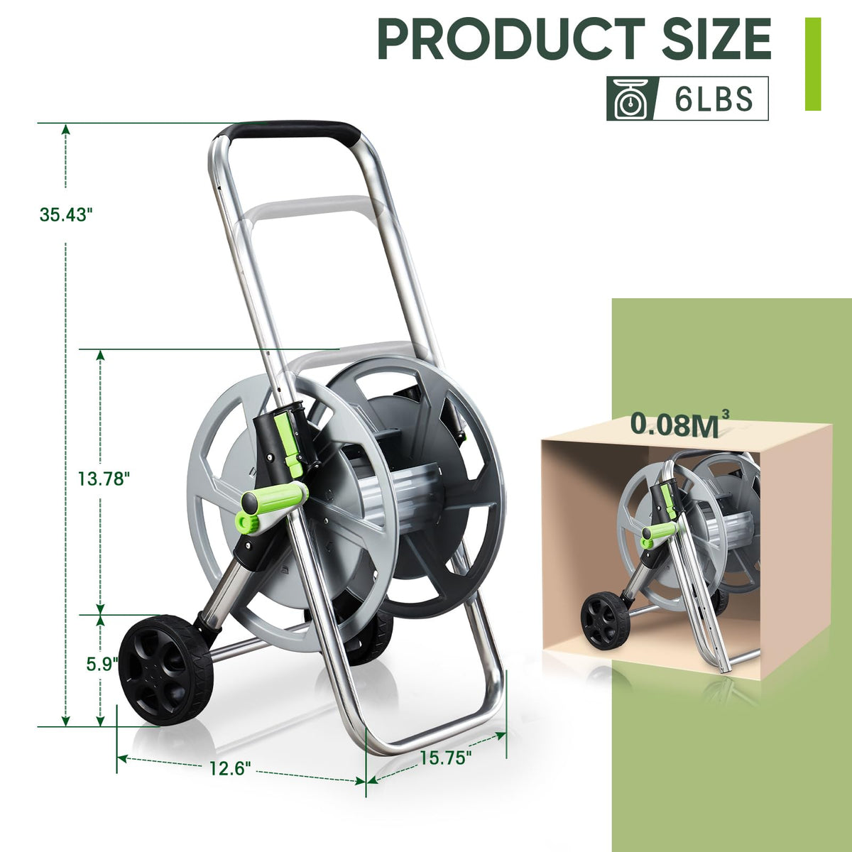 Garden Hose Reel Cart B9291