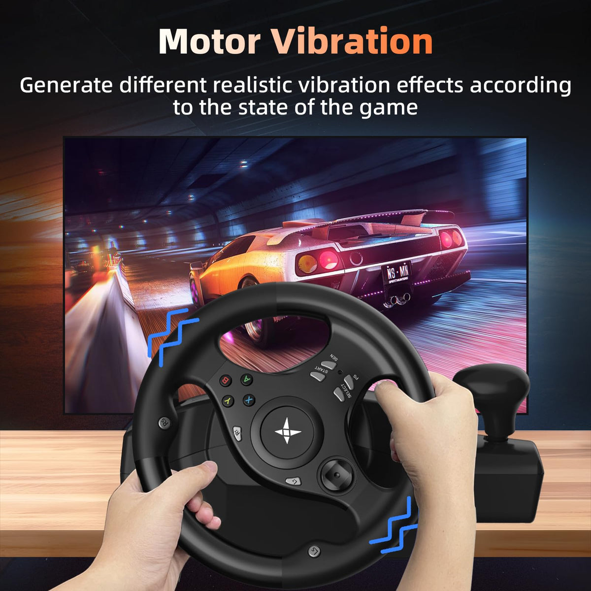 Gaming Steering Wheel with Pedals K429