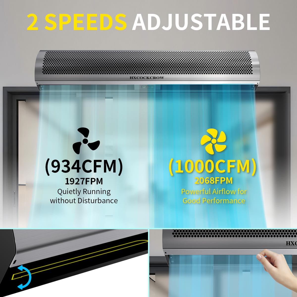 36 Inch Stainless Steel Air Curtain Door Fan M224