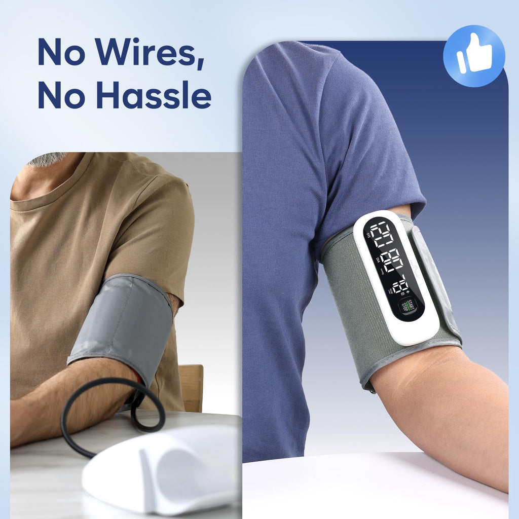 Wireless Bluetooth Blood Pressure Monitor with Large Cuff T364