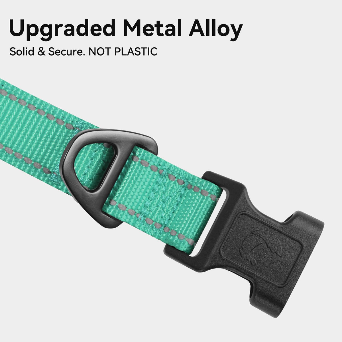 Reflective Adjustable Neoprene Padded Dog Collar W169