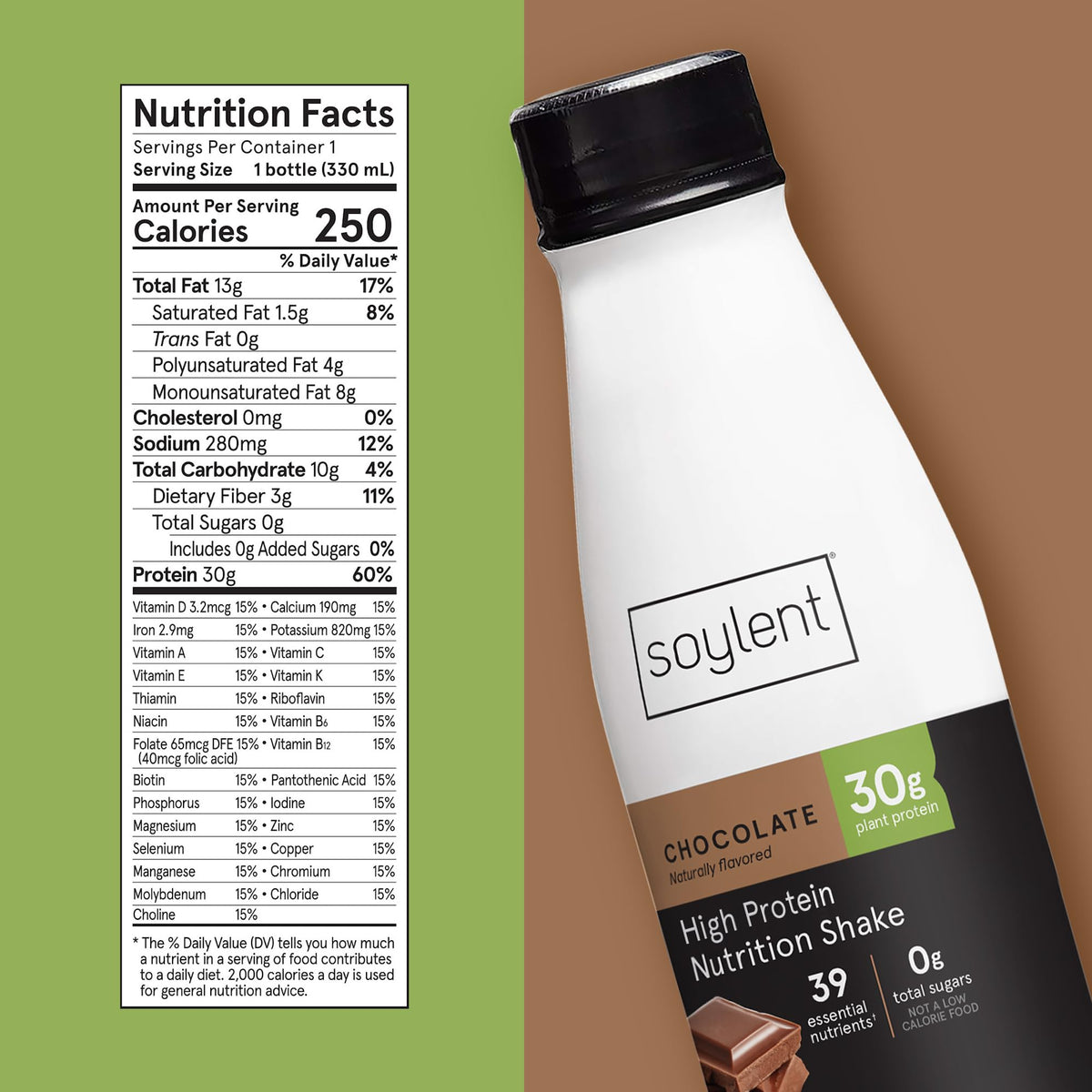 Chocolate Vegan Protein Shake 11oz 12 Pack H924