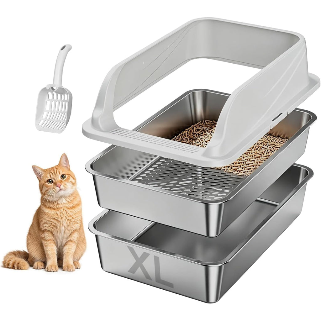 Stainless Steel Sifting Litter Box P1823