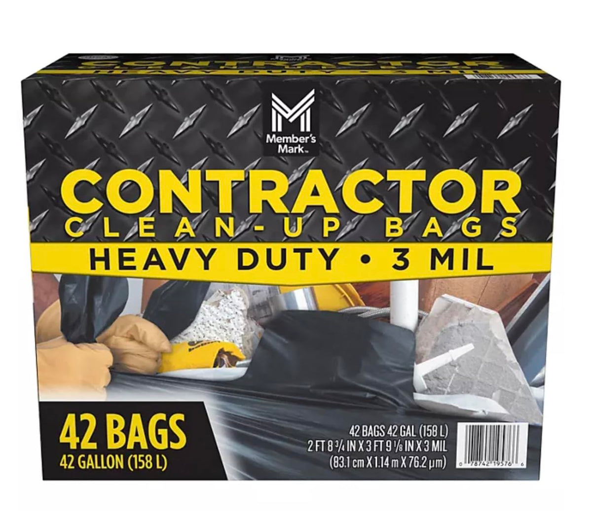 Commercial Contractor Clean-Up Trash Bags 42 gal. 42 ct. H64303