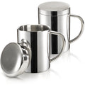 2 Pack 13.5 oz Stainless Steel Insulated Mugs with Lid and Handle S441574