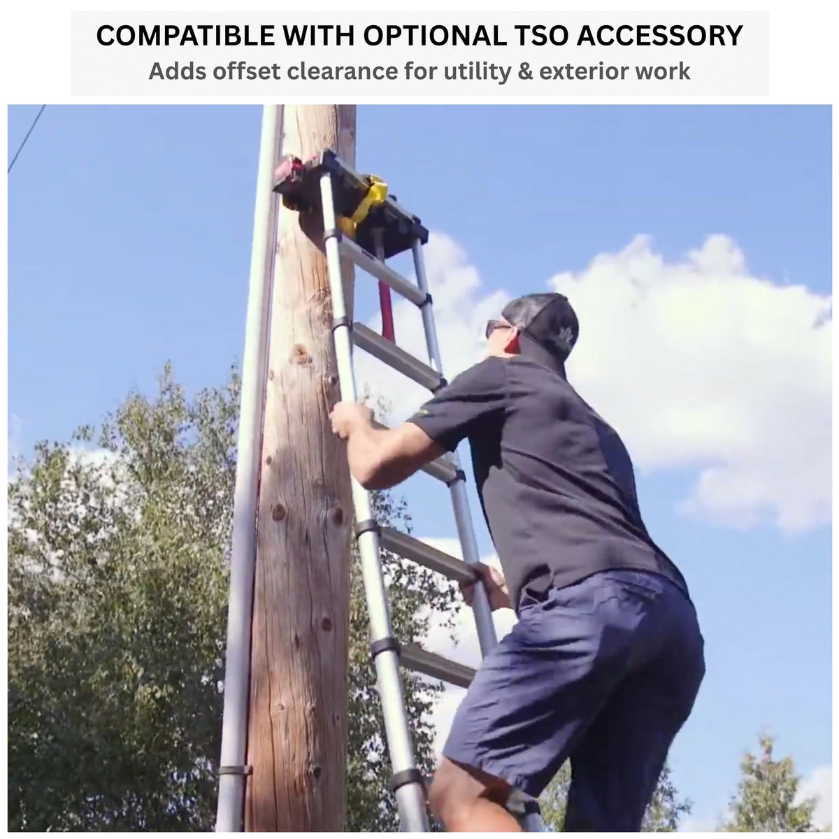 Telescoping Extension Ladder 14.5 ft 300 lb H717836