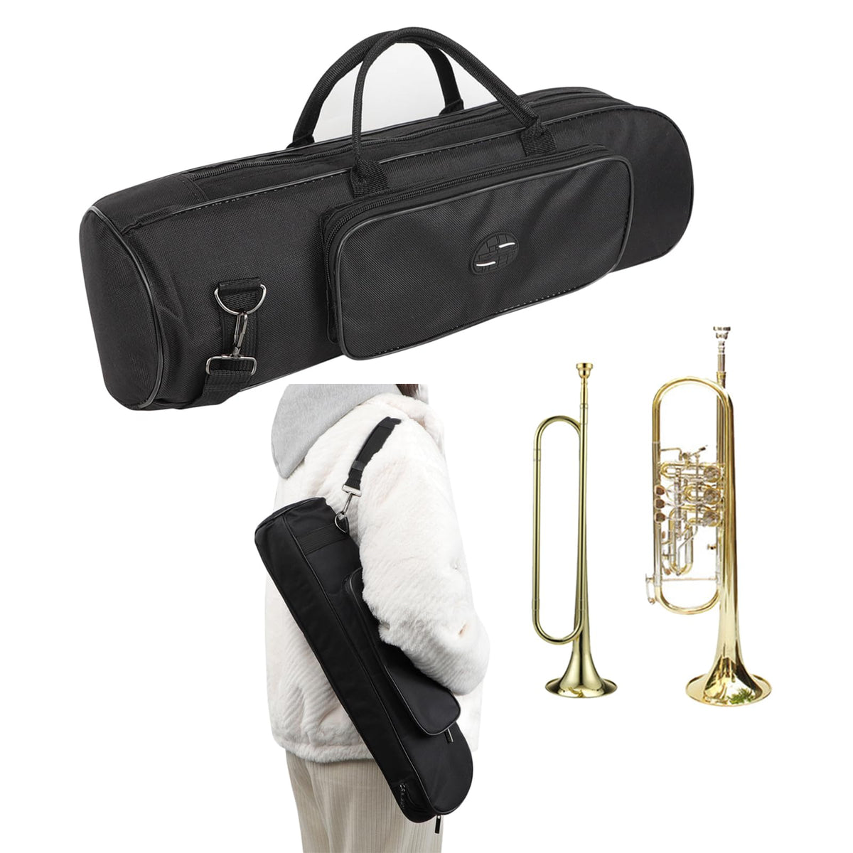 Waterproof Padded Trumpet Case Bag I2633