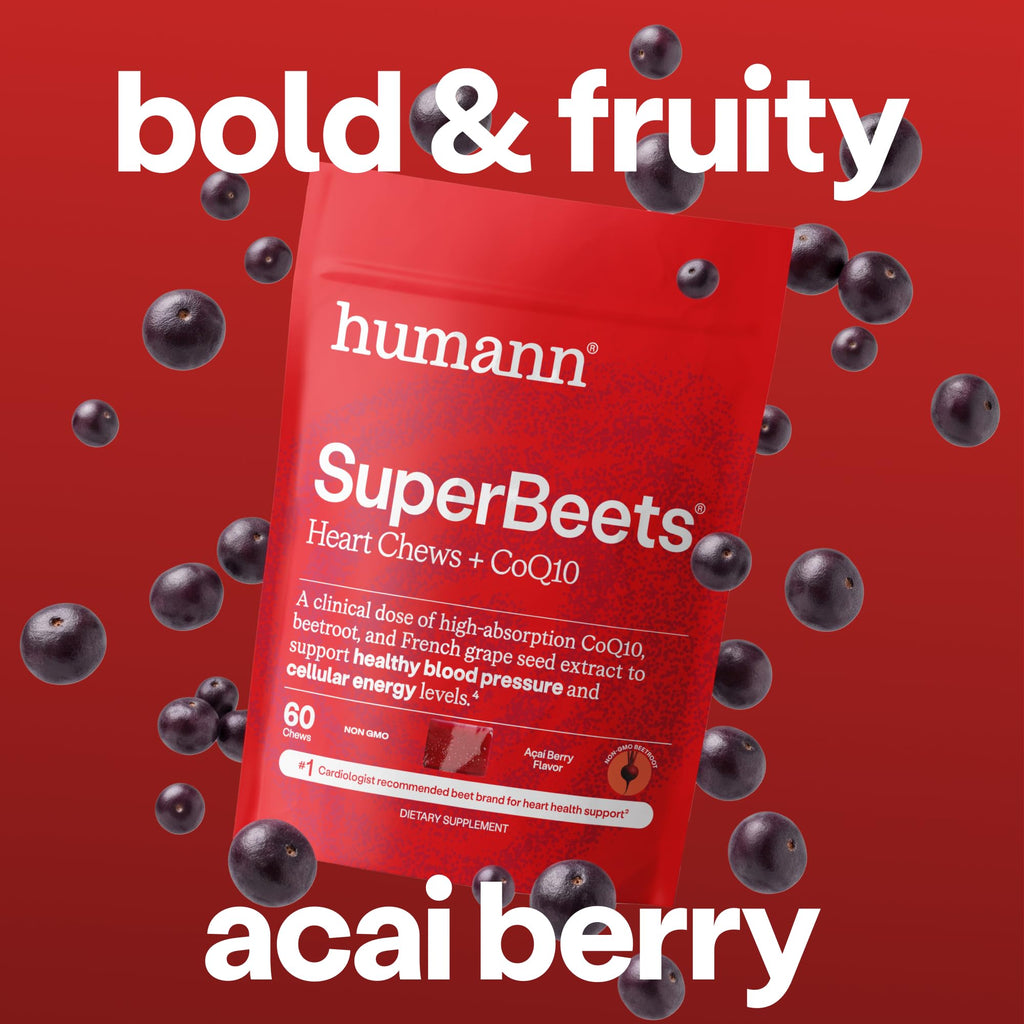 SuperBeets 5-in-1 Heart Chews 150mg CoQ10 60 Ct W623892