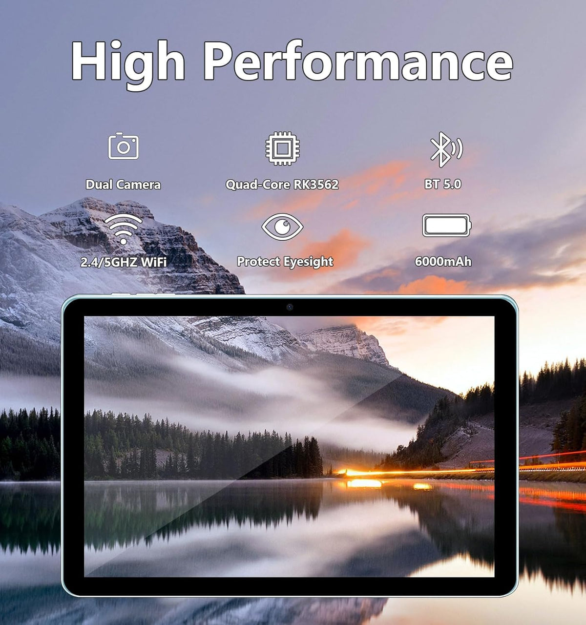 10.1 Inch Android Tablet 12GB RAM 64GB ROM Blue Q161884