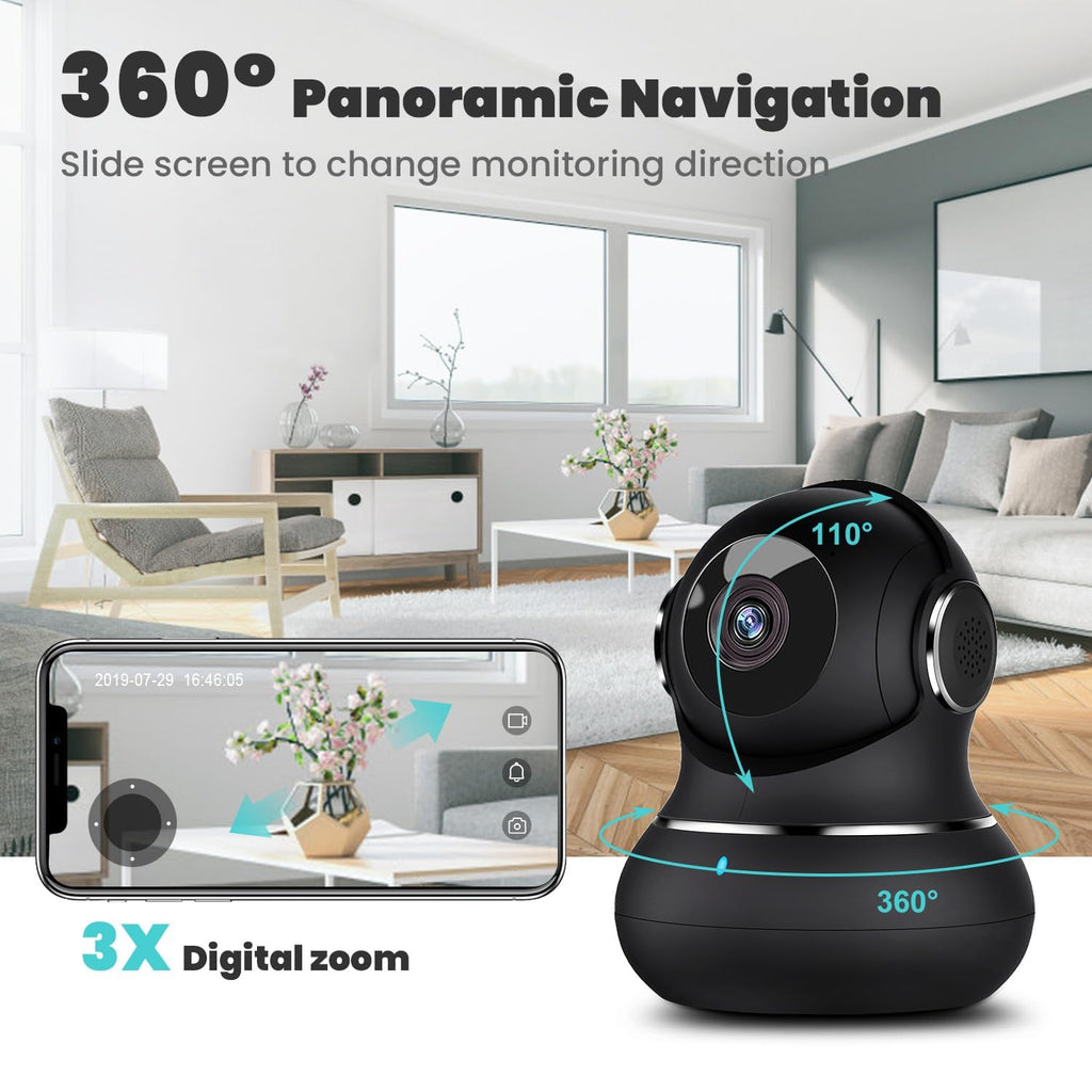 2K Indoor Security Camera with Motion Detection Night Vision M737