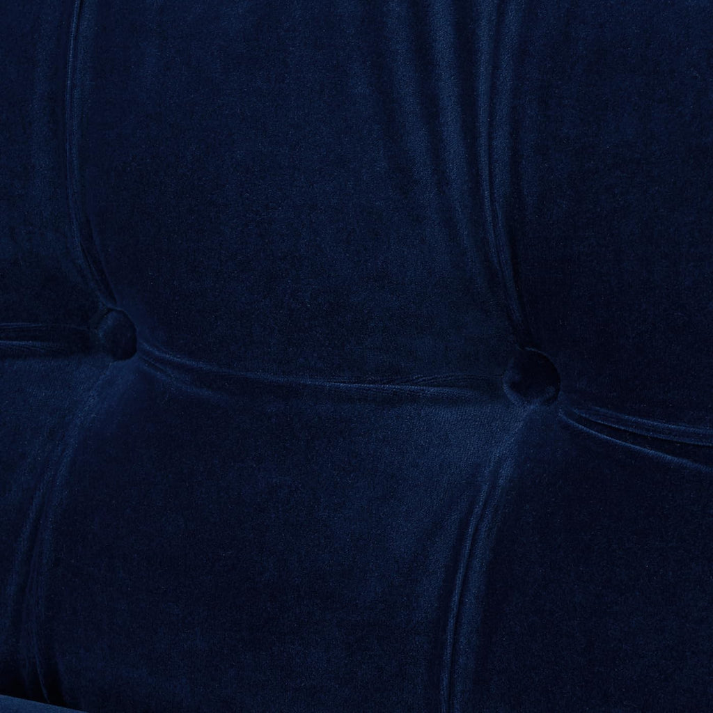 Navy Blue Velvet Tufted Sofa V57259