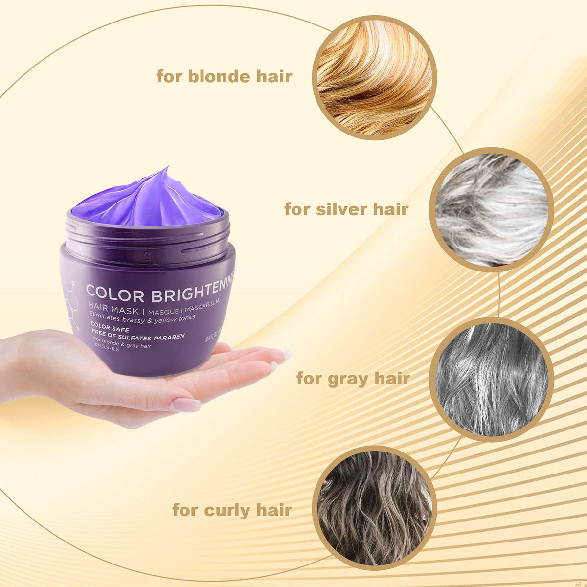Purple Shampoo & Conditioner Set and Hair Mask Bundle R9183
