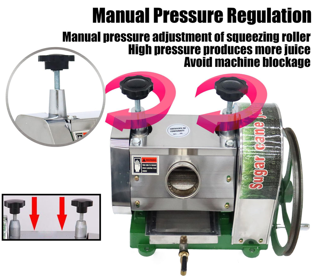 Manual Sugar Cane Juicer Machine with 2 Peeling Knives Z919839