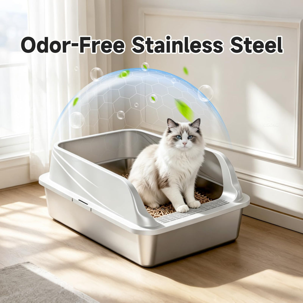 Stainless Steel Sifting Litter Box P1823