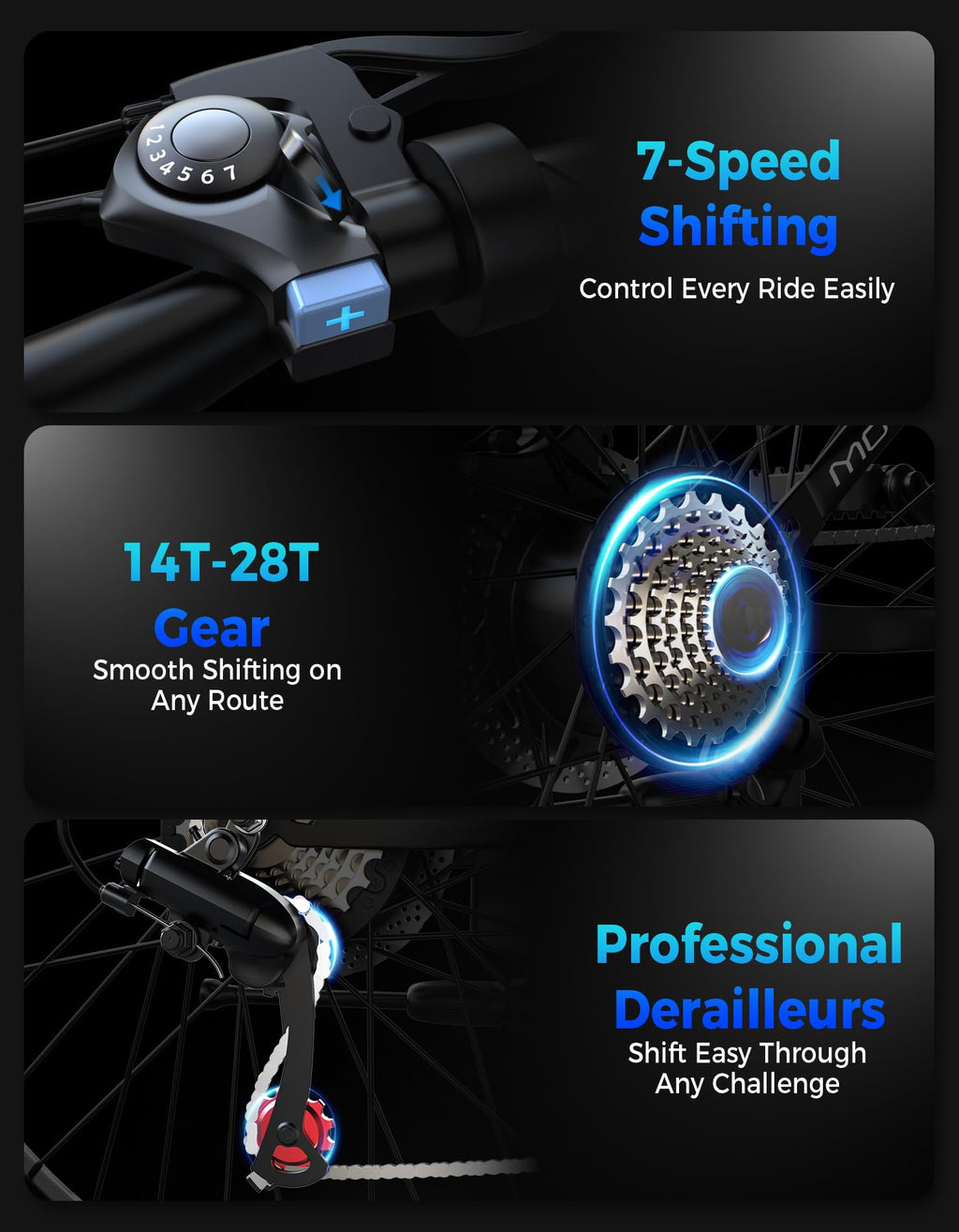 350W 7-Speed Electric Bike J2181