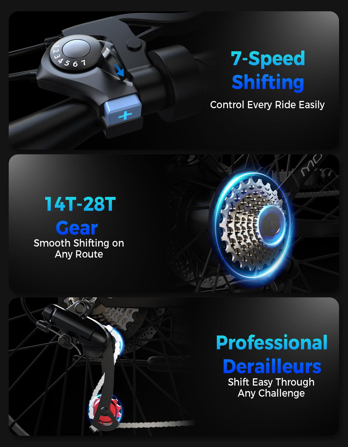 350W 7-Speed Electric Bike J2181