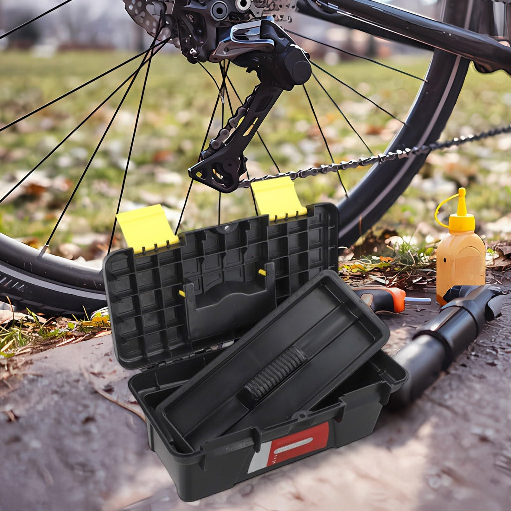 10-Inch Two-Layer Plastic Toolbox with Secure Latch H954714
