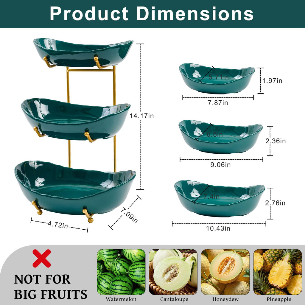 Ceramic 3 Tier Fruit Bowl A62950