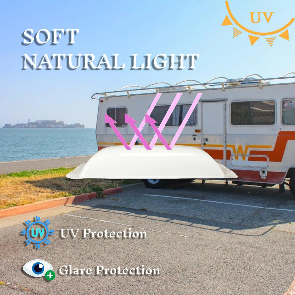 18" x 26" White RV Skylight Replacement N791806