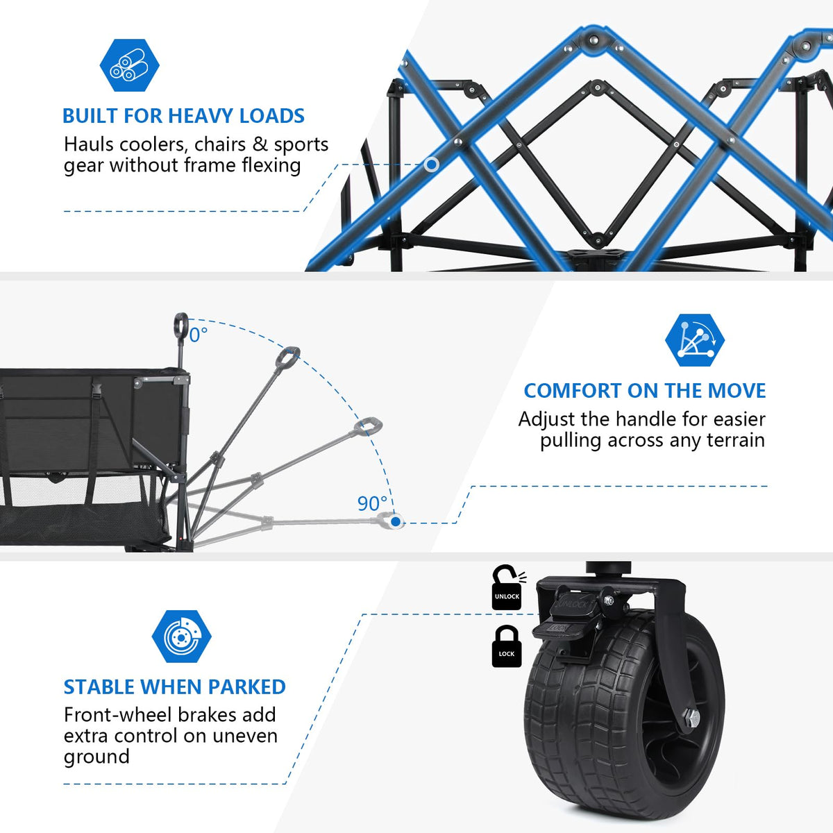 400L Foldable Utility Cart F3247