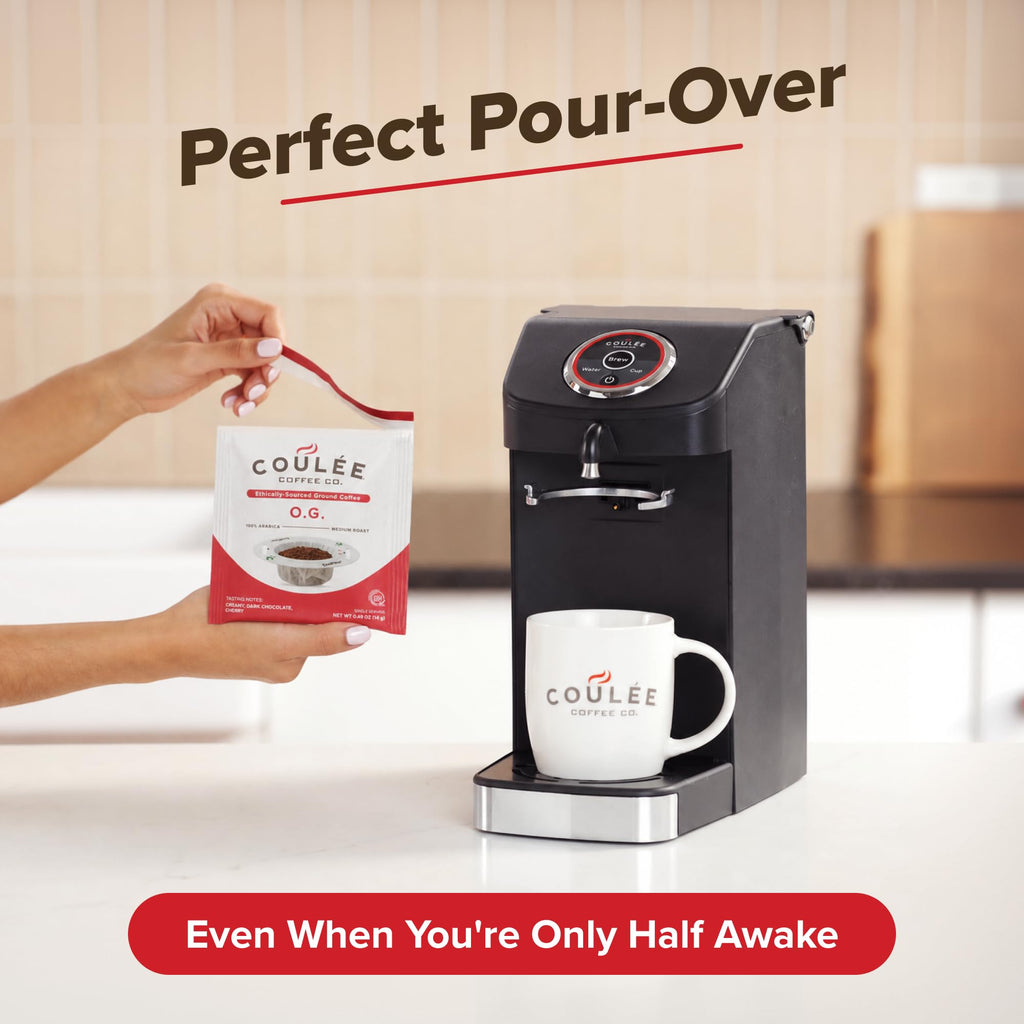 Single Serve Pour Over Coffee Maker Stainless Steel Black G668