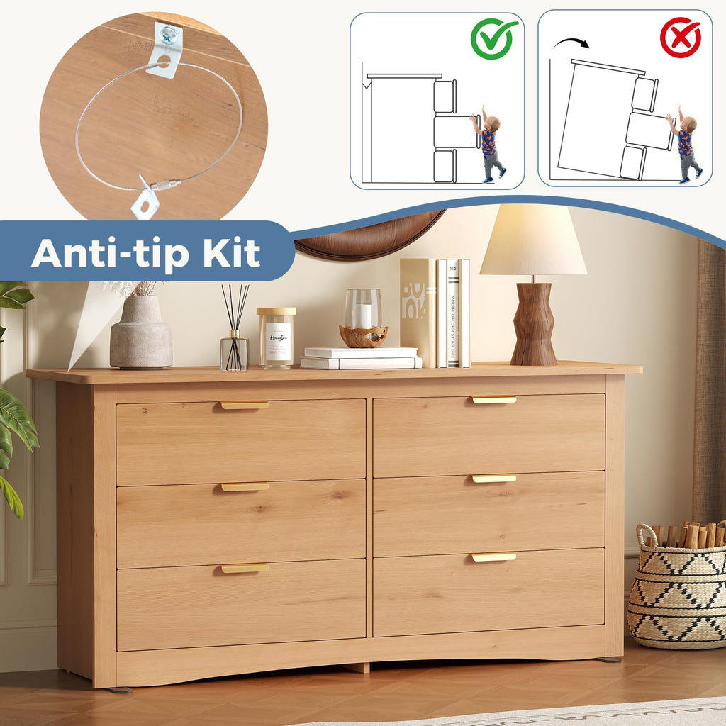 6 Drawer Wood Storage Cabinet Z158219