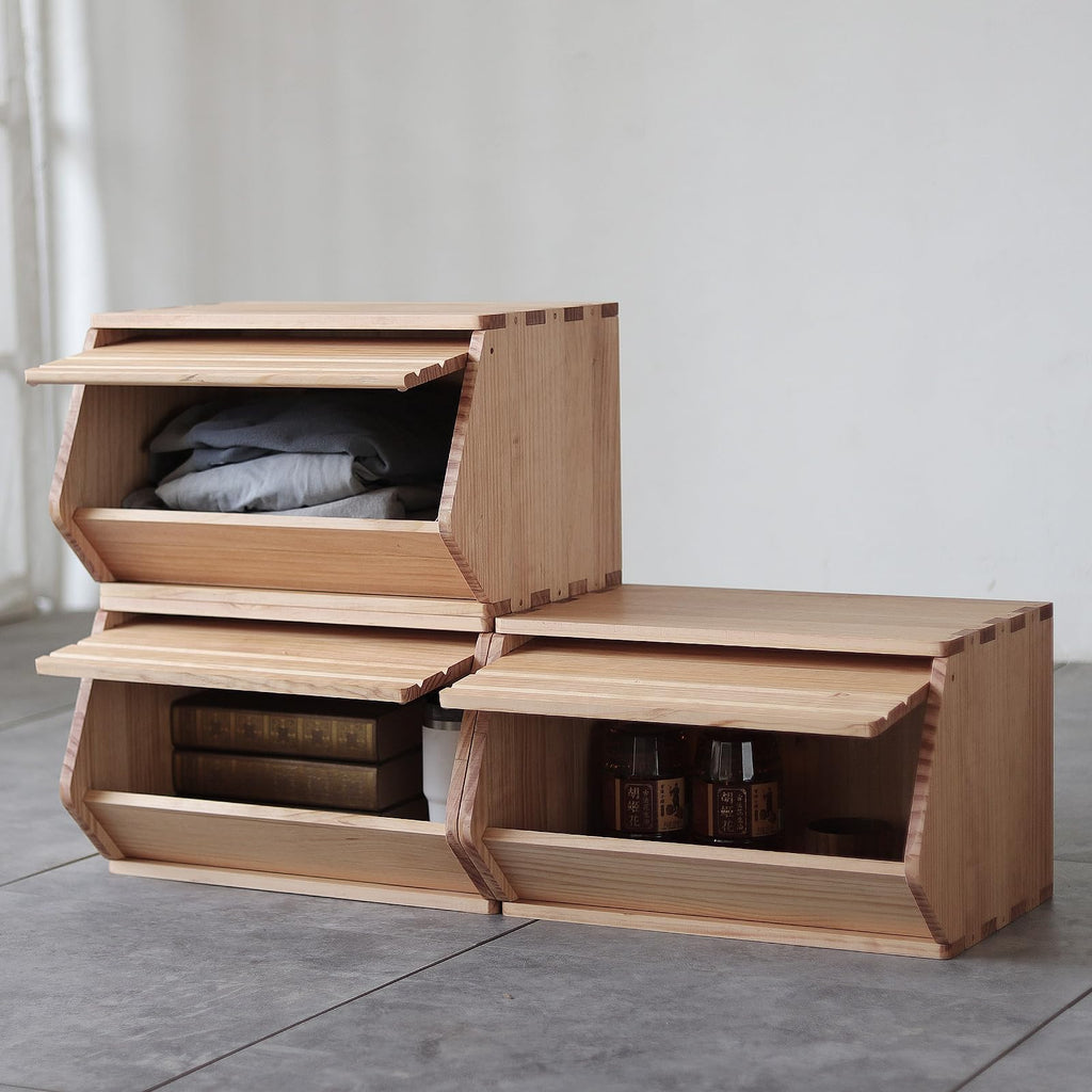 Solid Wood Storage Chests with Lids N772223