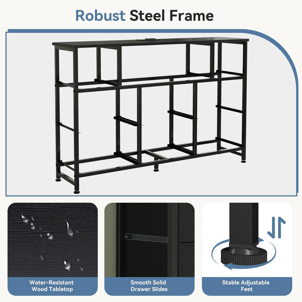 LED TV Stand Dresser with Charging Station R905209