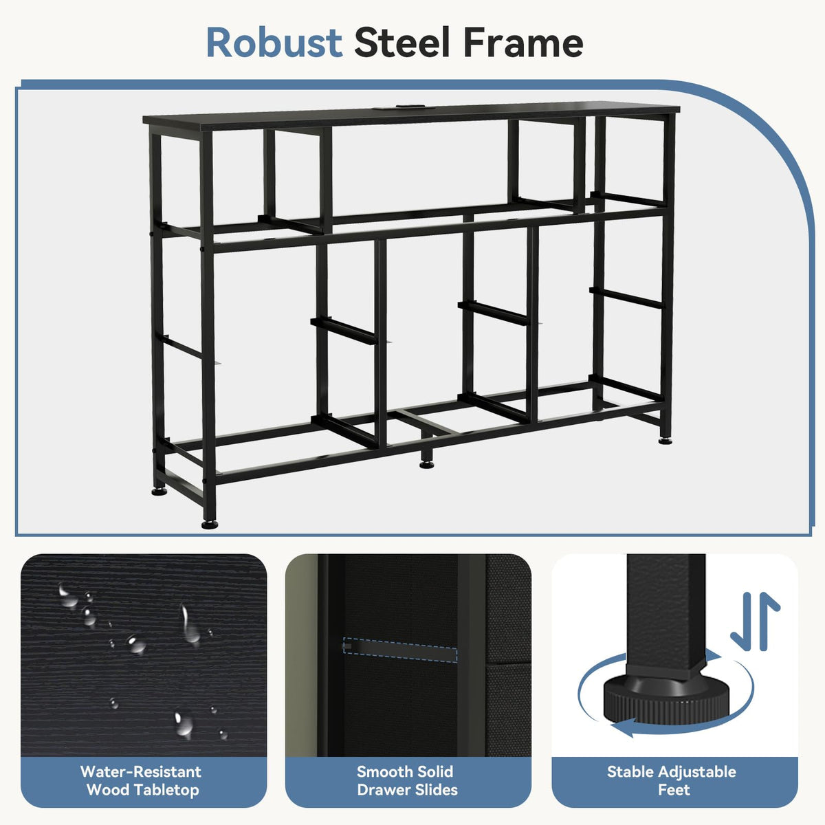 LED TV Stand Dresser with Charging Station R905209