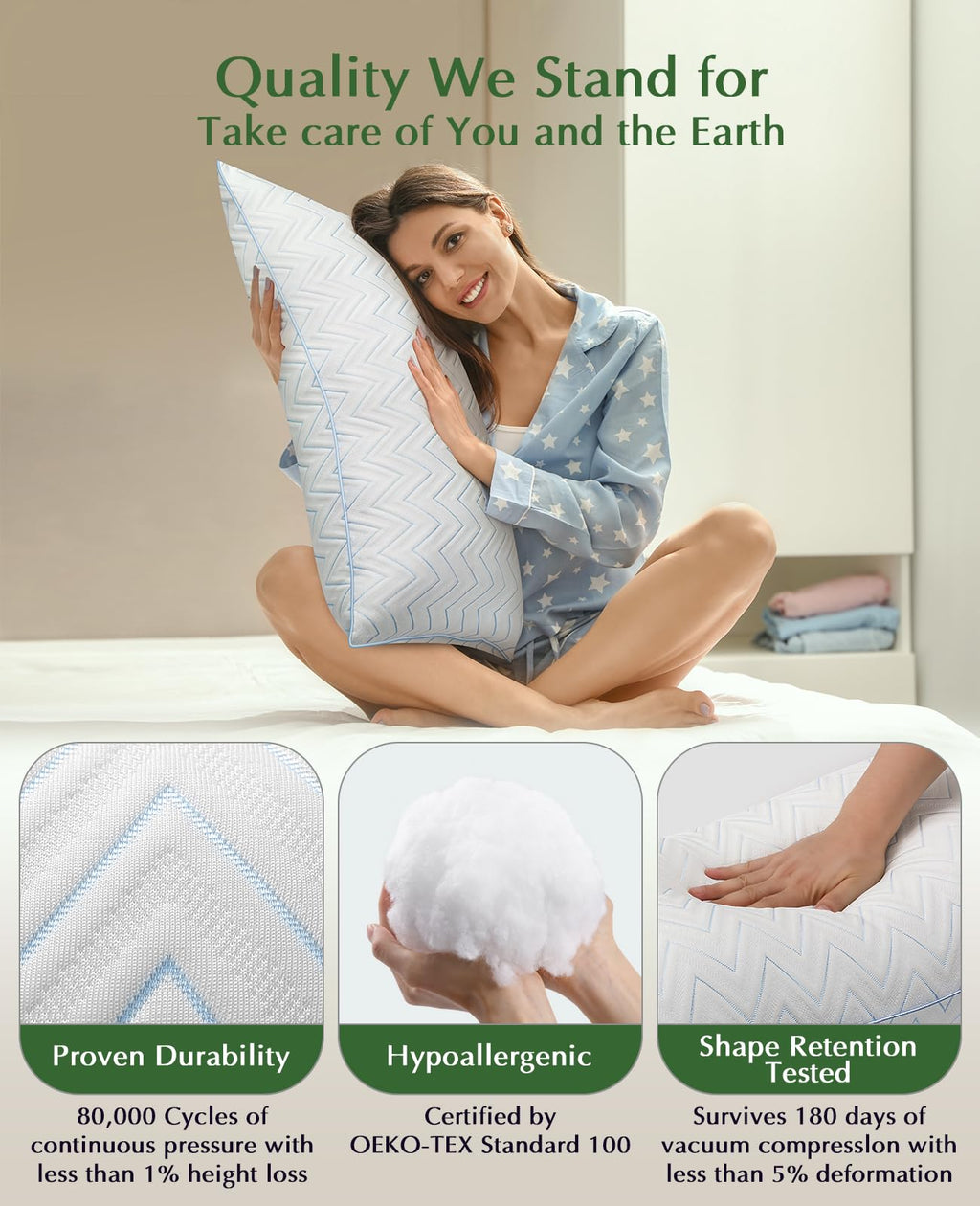 King Size Pillows Set of 2 U439