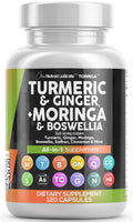 Turmeric Moringa Ginger Boswellia Saffron Supplement T3214