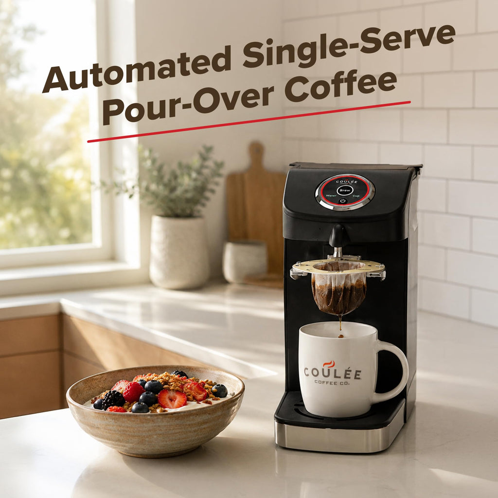 Single Serve Pour Over Coffee Maker Stainless Steel Black G668