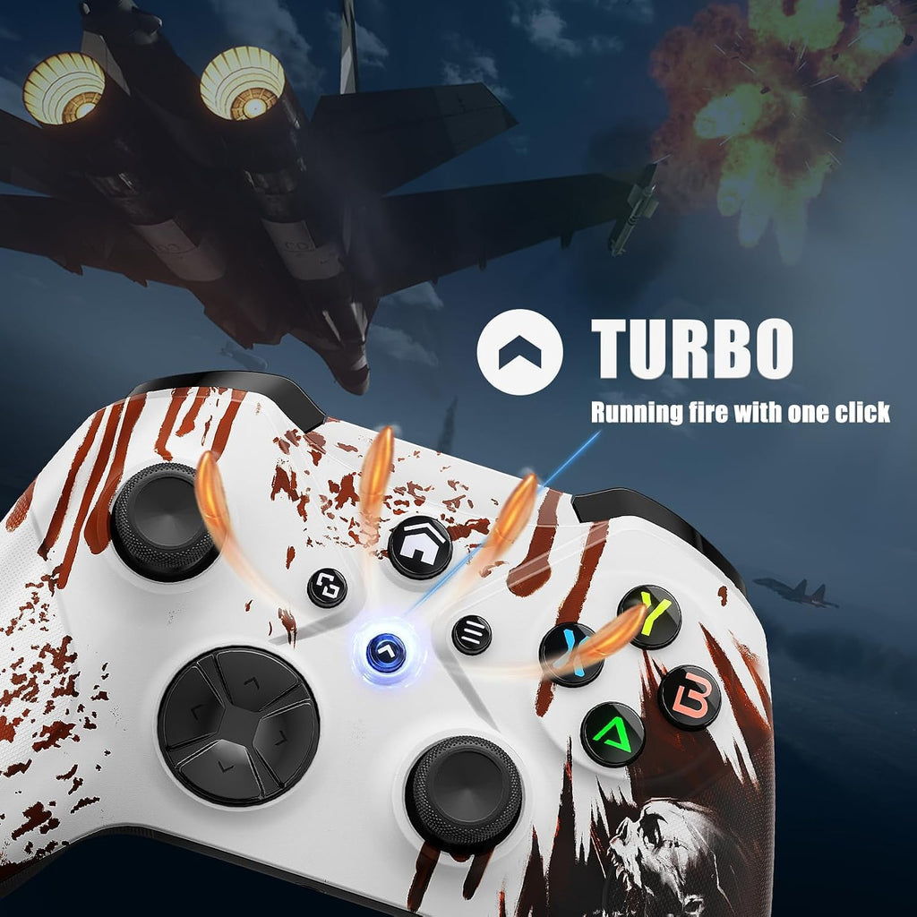 Wireless Xbox Controller with Vibration, Turbo, Programmable, 6 Gyro Axis, 3.5mm Audio Jack D82353