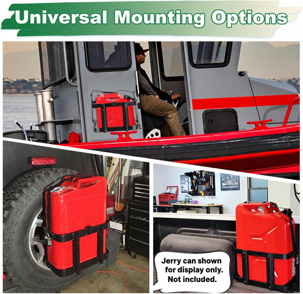 Gas Can Holder Rack with Combination Lock, 5 Gallon X548