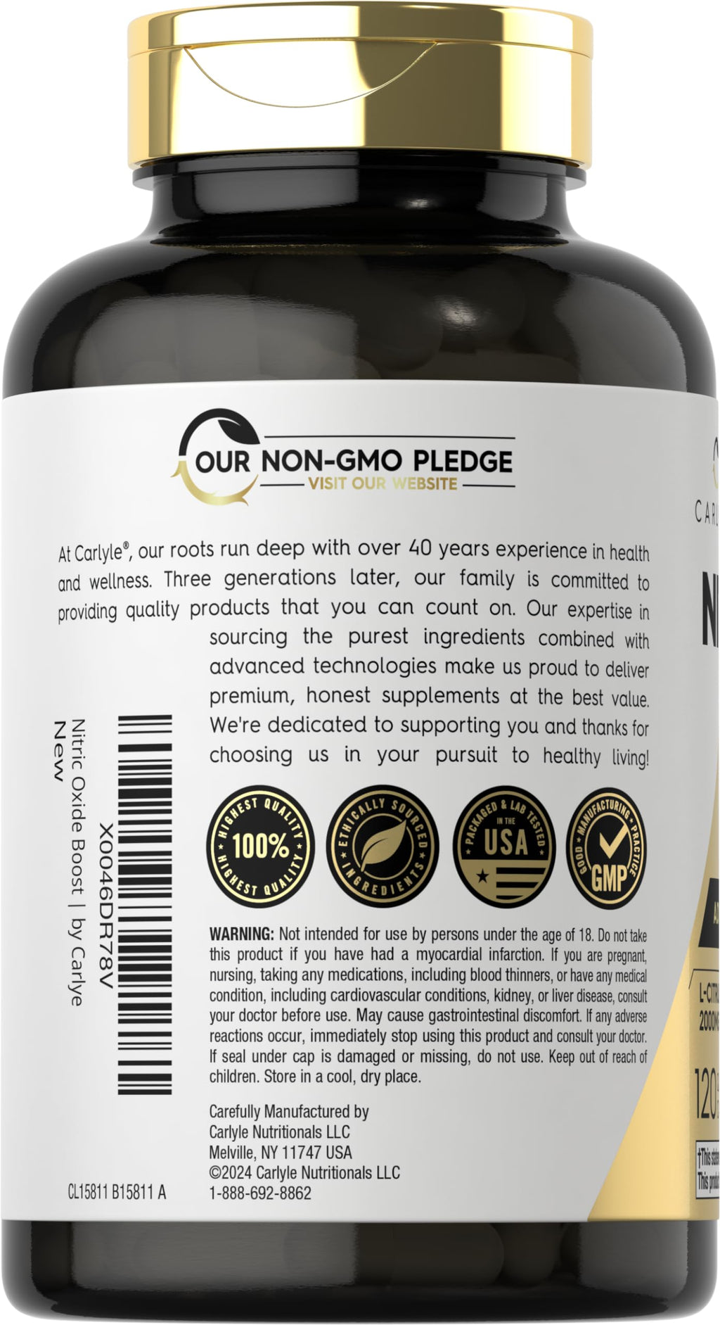 Nitric Oxide Supplement 3000mg 120 Capsules C44194