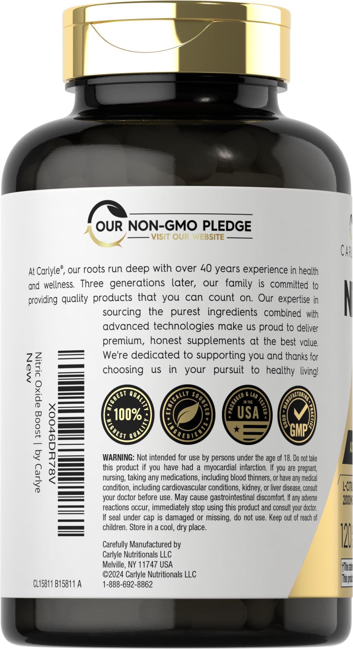 Nitric Oxide Supplement 3000mg 120 Capsules C44194