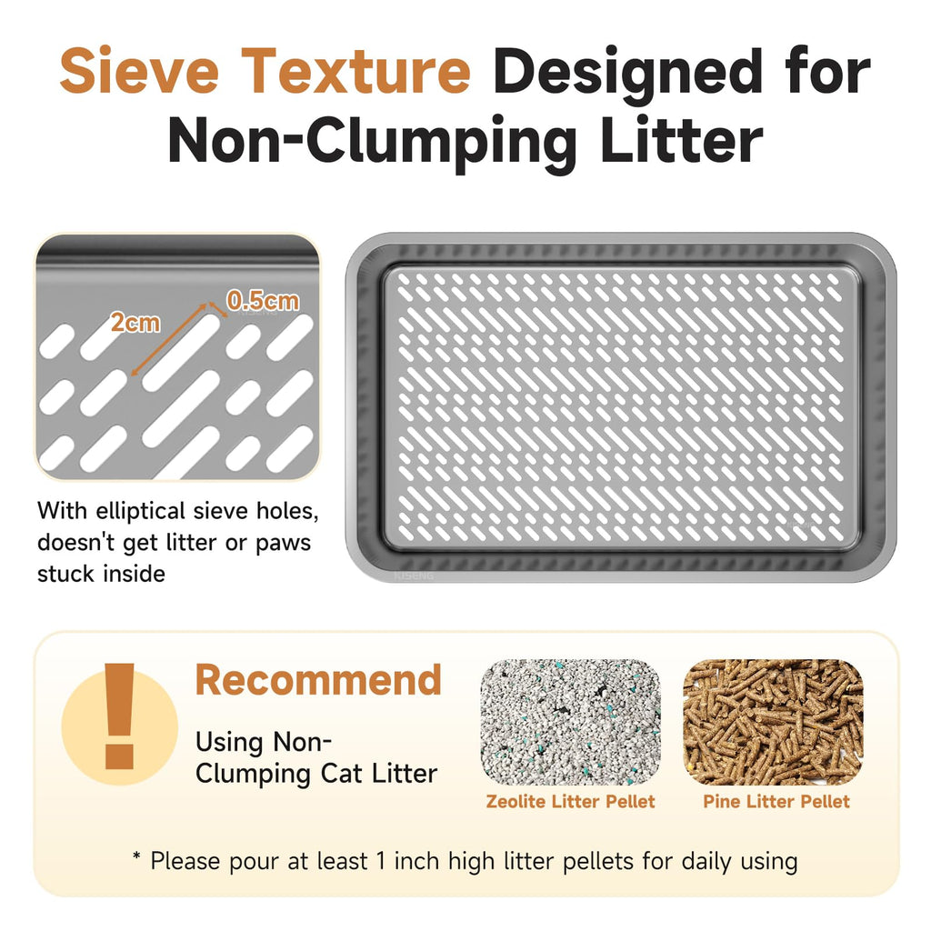 Stainless Steel Sifting Litter Box P1823