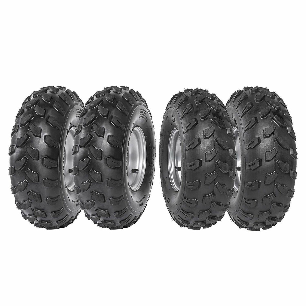 19x7-8 8 Inch All Terrain Tubeless Tire Wheel Assembly 4 Pack C627285
