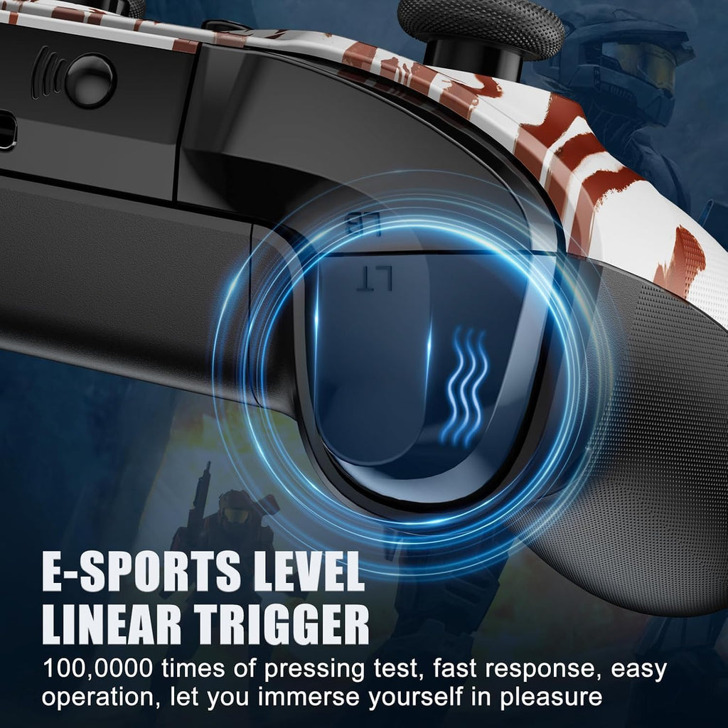 Wireless Xbox Controller with Vibration, Turbo, Programmable, 6 Gyro Axis, 3.5mm Audio Jack D82353