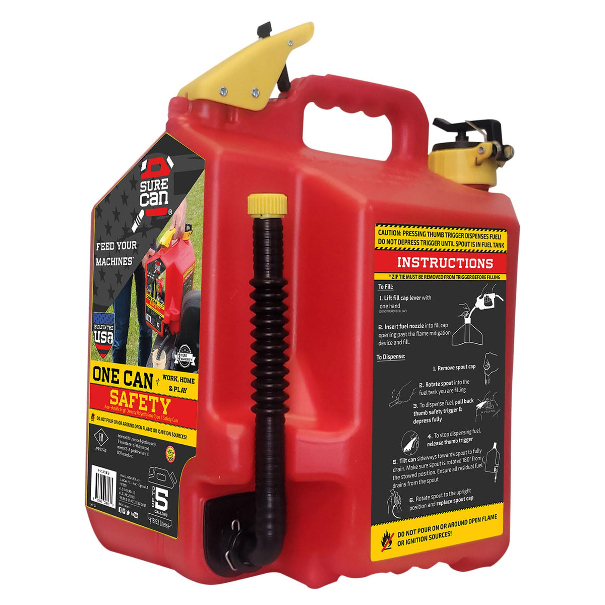 5 Gallon Type II Storage Container with Rotating Spout J7079