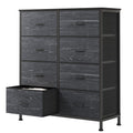 Black 8 Drawer Fabric Dresser T31441
